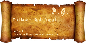 Meitner Gyöngyi névjegykártya